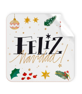 ETIQ.REG. R.250 CUADR. FELIZ NAVIDAD