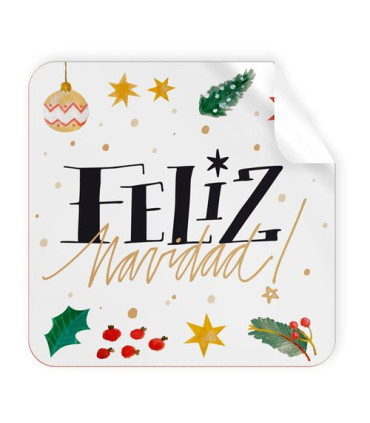 ETIQ.REG. R.250 CUADR. FELIZ NAVIDAD