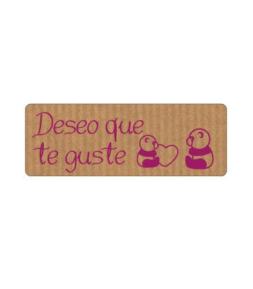 ETIQ.REG. R.300 DESEO QUE TE GUSTE PANDA