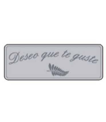ETIQ.REG. R.300 DESEO QUE TE GUSTE PLATA
