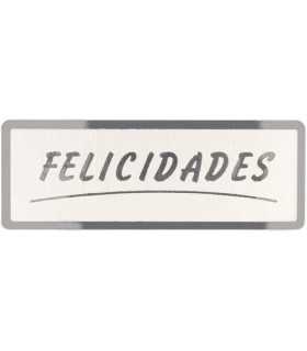 ETIQ.REG. R.300 FELICIDADES PLATA