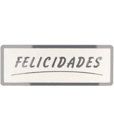 ETIQ.REG. R.300 FELICIDADES PLATA