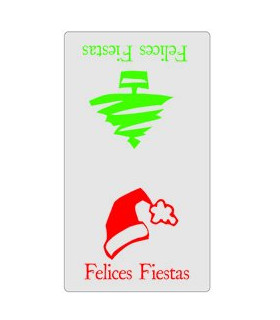 ETIQ.REG. R.300 FELICES FIESTAS ARBOL