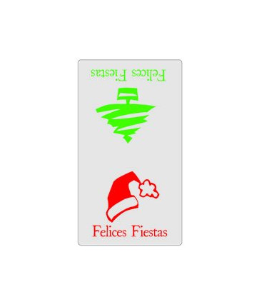 ETIQ.REG. R.300 FELICES FIESTAS ARBOL