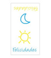 ETIQ.REG. R.300 FELICIDADES SOL/LUNA