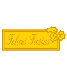 ETIQ.REG. R.300 FELICES FIESTAS ORO