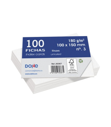 FICHAS DOHE LISAS 100x150 (Paq.100)