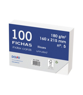 FICHAS DOHE LISAS 160x215 (Paq.100)