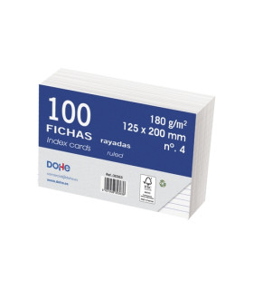 FICHAS DOHE RAYADAS 125x200 (Paq.100)