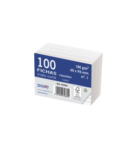 FICHAS DOHE RAYADAS 65x95 (Paq.100)