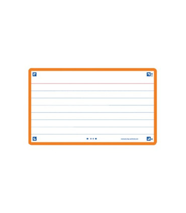 FICHAS OXFORD FLASH 75x125 HZ. NARANJA (