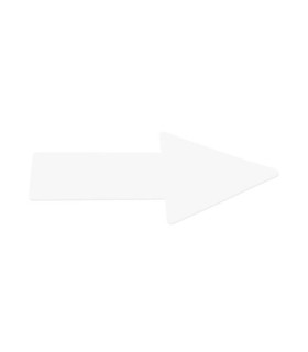 FLECHA ADHESIVA SUELO 5x20 BLANCO B/10