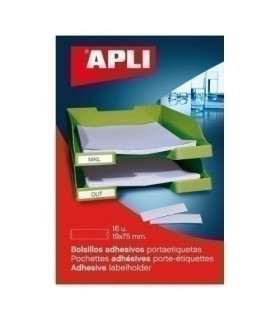FUNDA ADHESIVA APLI  19x75 ETIQ. P/16