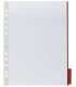 FUNDA DURABLE A4 PESTAÑA ROJA P/5
