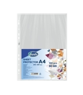 FUNDA MULT.FOROFIS PP 80µ LISO A4 P/100