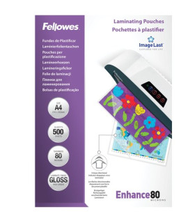 FUNDA PLASTIF. FELLOW. A4 80µ P/500
