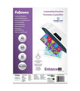 FUNDA PLASTIF. FELLOW. A3 80µ P/500