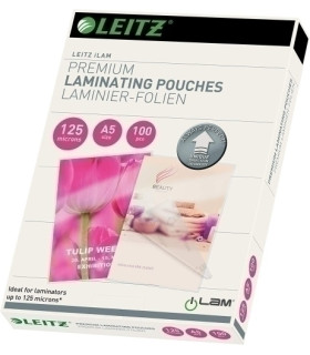 FUNDA PLASTIF. LEITZ A5 125µ P/100
