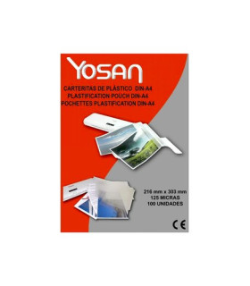 FUNDA PLASTIF. YOSAN A4 125µ P/100