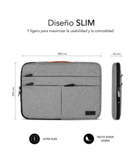 FUNDA PORTATIL SUBBLIM AIR P. 15,6  GRIS