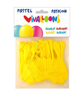 GLOBO FASHION PASTEL AMARILLO BOLSA 20