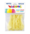 GLOBO  PASTEL AMARILLO CLARO BOLSA DE 10