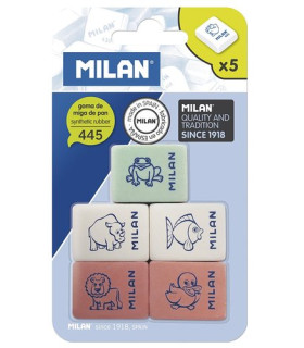 GOMA BORRAR MILAN 445 FLEXIBLE BLISTER 5