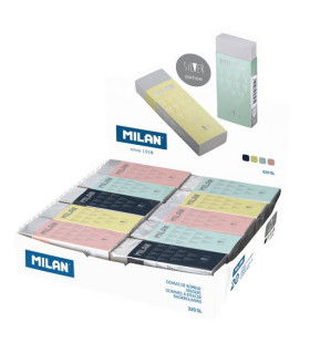 GOMA BORRAR MILAN NATA 320 SILVER C/20