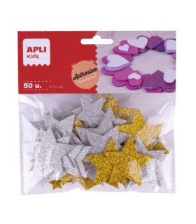 GOMA EVA APLI FORMAS ESTRELLAS B/50