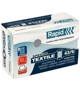 GRAPAS RAPID TEXTIL 43/6 GALV.cj.10000