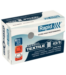 GRAPAS RAPID TEXTIL 43/8 GALV.cj.10000
