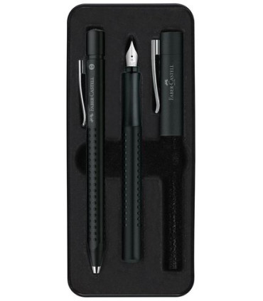 JUEGO BOL+PLUMA FABER GRIP 2011 NEGRO