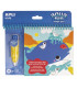 JUEGO EDUC.APLI BLOC COLOREAR AGUA MAR.