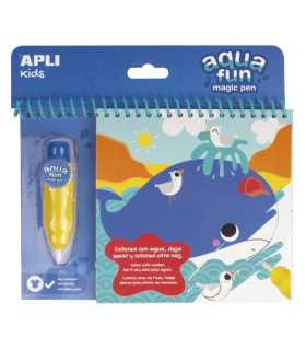 JUEGO EDUC.APLI BLOC COLOREAR AGUA MAR.
