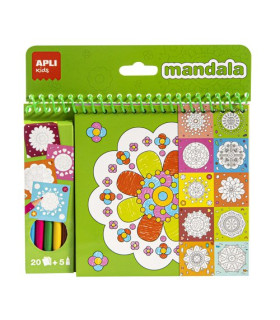 JUEGO EDUC.APLI BLOC COLOREAR MANDALAS