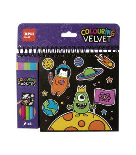 JUEGO EDUC.APLI BLOC COLOREAR TERCIOPELO