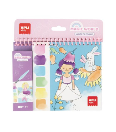 JUEGO EDUC.APLI BLOC COLOREAR WATERCOLOR