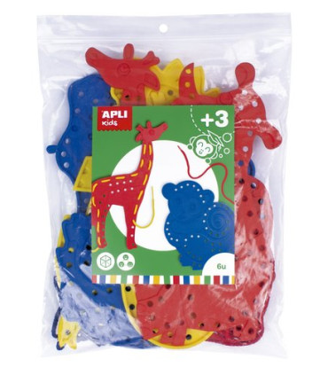 JUEGO EDUC. APLI COSEDORES ANIMALES 6 UD