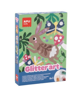 JUEGO EDUC.APLI GLITTER ART BIO.