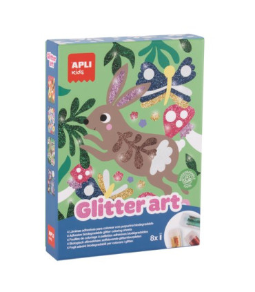 JUEGO EDUC.APLI GLITTER ART BIO.