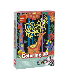 JUEGO EDUC.APLI LAMINAS COLORING 3D