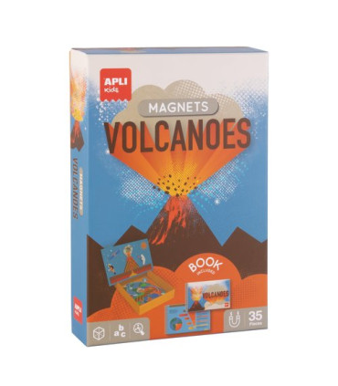 JUEGO EDUC.APLI PIEZAS MAGNETICAS VOLCAN