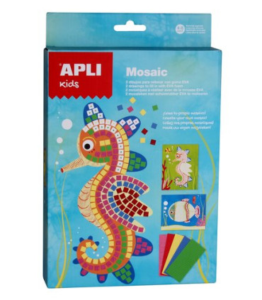 KIT APLI KIDS MOSAICO GOMA EVA MARINO
