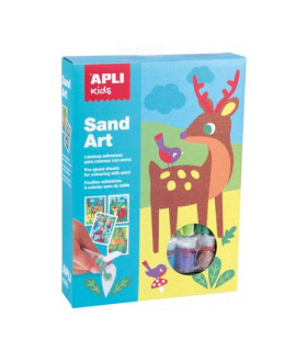 KIT APLI KIDS SAND ART COLOREA CON ARENA