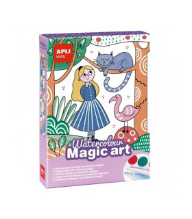KIT APLI KIDS WATERCOLOUR MAGIC ART