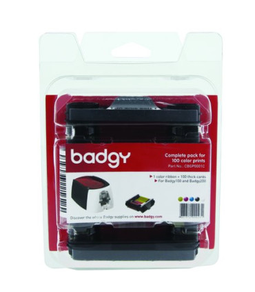 KIT CINTA BADGY 100 IMPR. + 100 TARJETAS