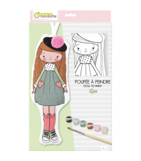 KIT MANU. MUÑECA PARA PINTAR LISA
