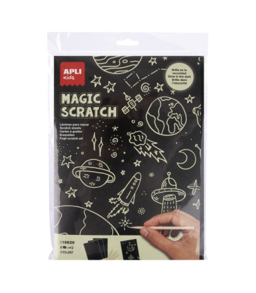 LAMINA APLI RASCA SCRATCH GLOW BOLSA DE