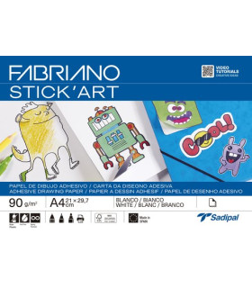LAMINAS DIBUJO FABRIANO ADH. A4 BLANCO P