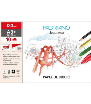 LAMINAS DIBUJO FABRIANO A3+ C/R B/10